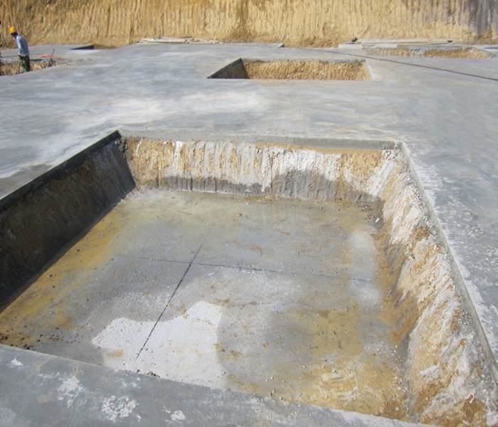 南昌市建筑設(shè)計(jì)研究院總部辦公大樓工程筏板基礎(chǔ)下柱墩找平、彈線